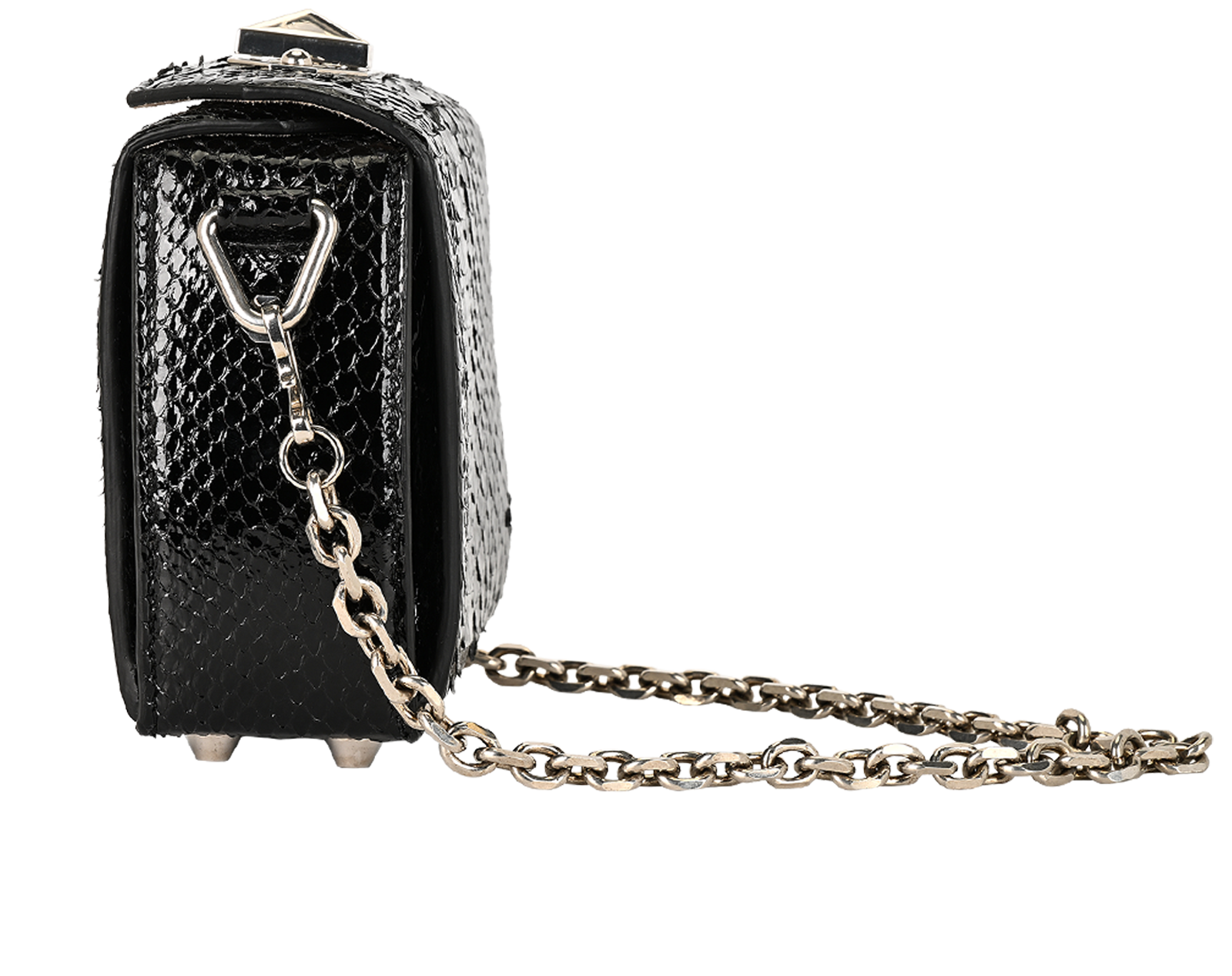 Box Bag 16, &pound;350, Handbags, Black, Leather, Bottom view